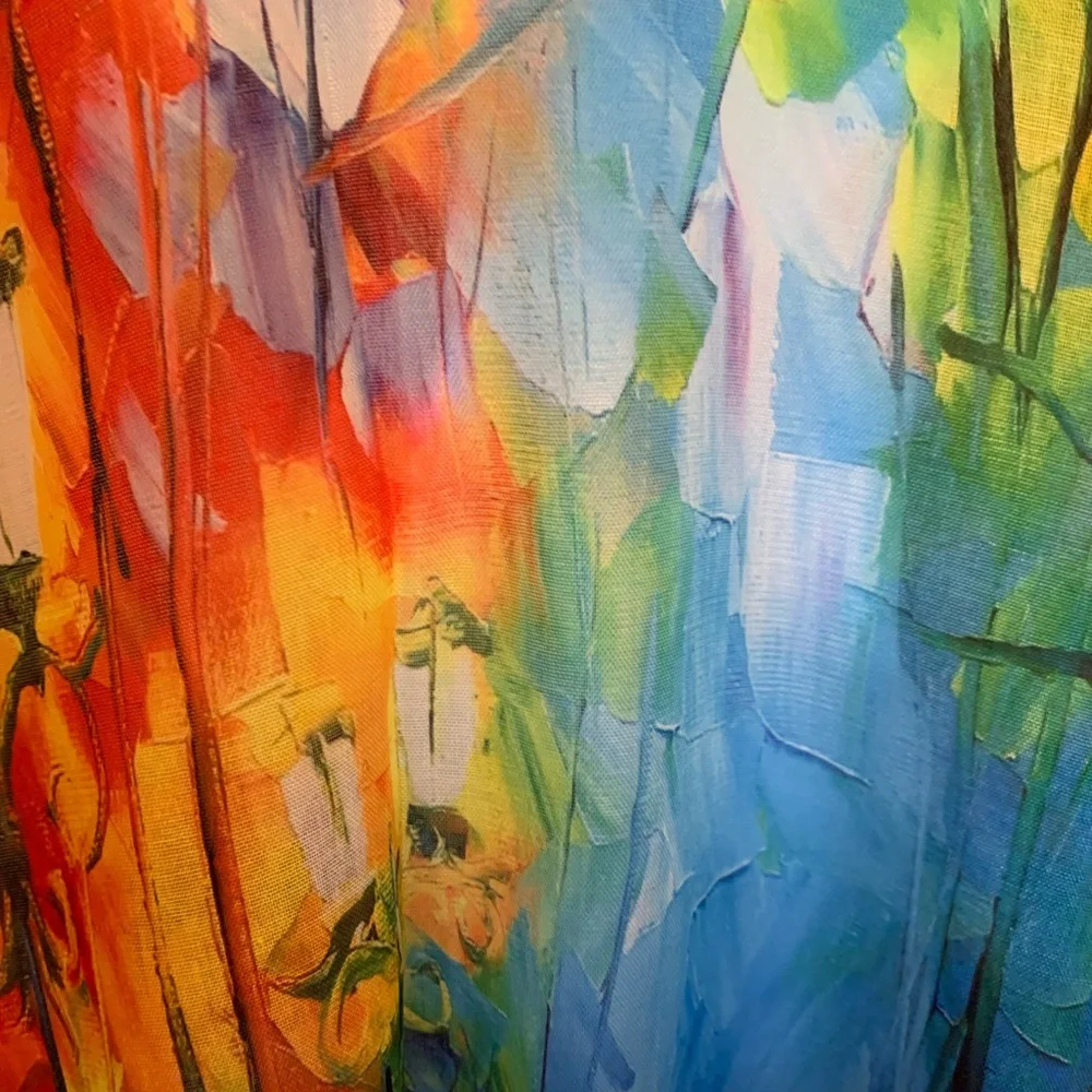 NWT Museum Art Ruana Rhuana Kimono Cover-Up OS “Walking in the Rain” - Picture 2 of 10